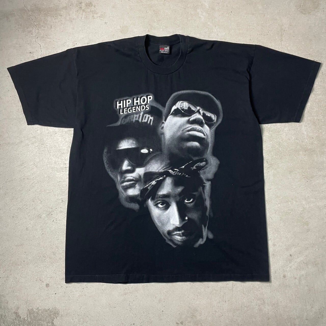 ギャングスター　2PAC　ゴッドファーザー　ラップ　長袖Tシャツ　ブラック　XL