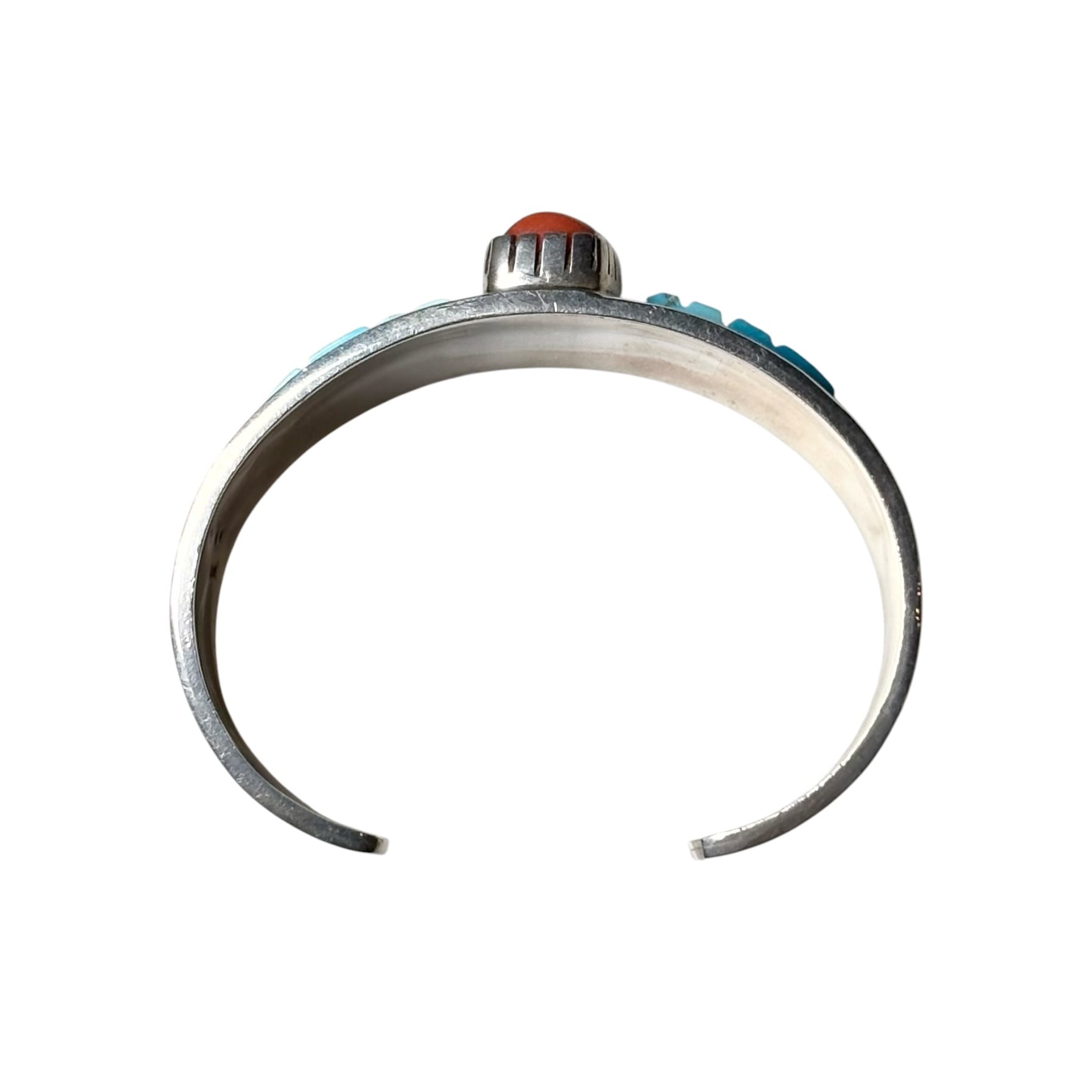 Navajo MICHAEL PERRY overlay & inlay silver bangle | NOIR ONLINE