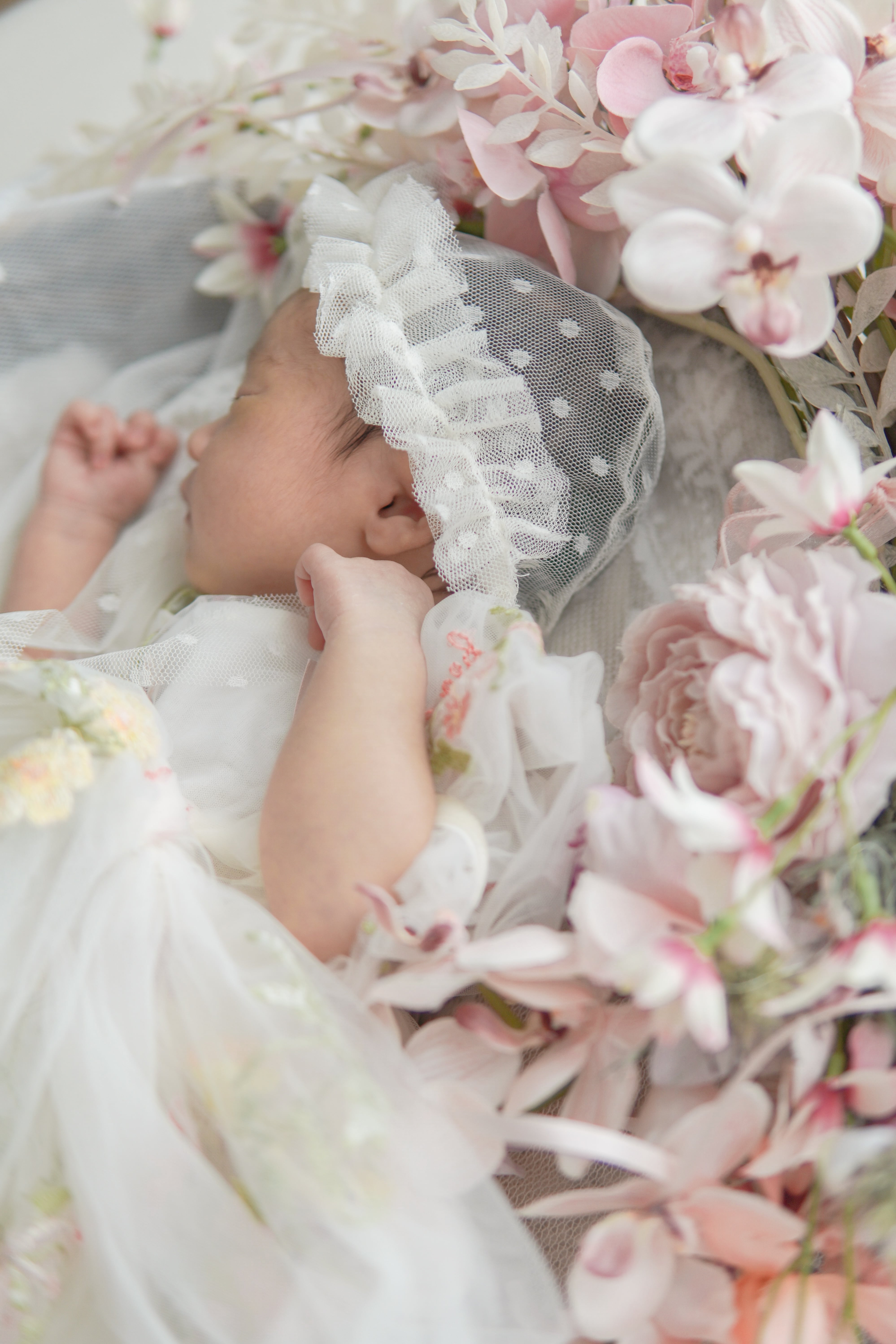 ハーフリース⑦【女の子らしい華やかセット】coral ribbonニューボーン