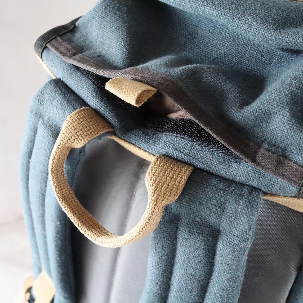 【Deadstock Item】バックパック / Top-flap Draw Backpack/ ネイビー×バーガンディ・ボトム