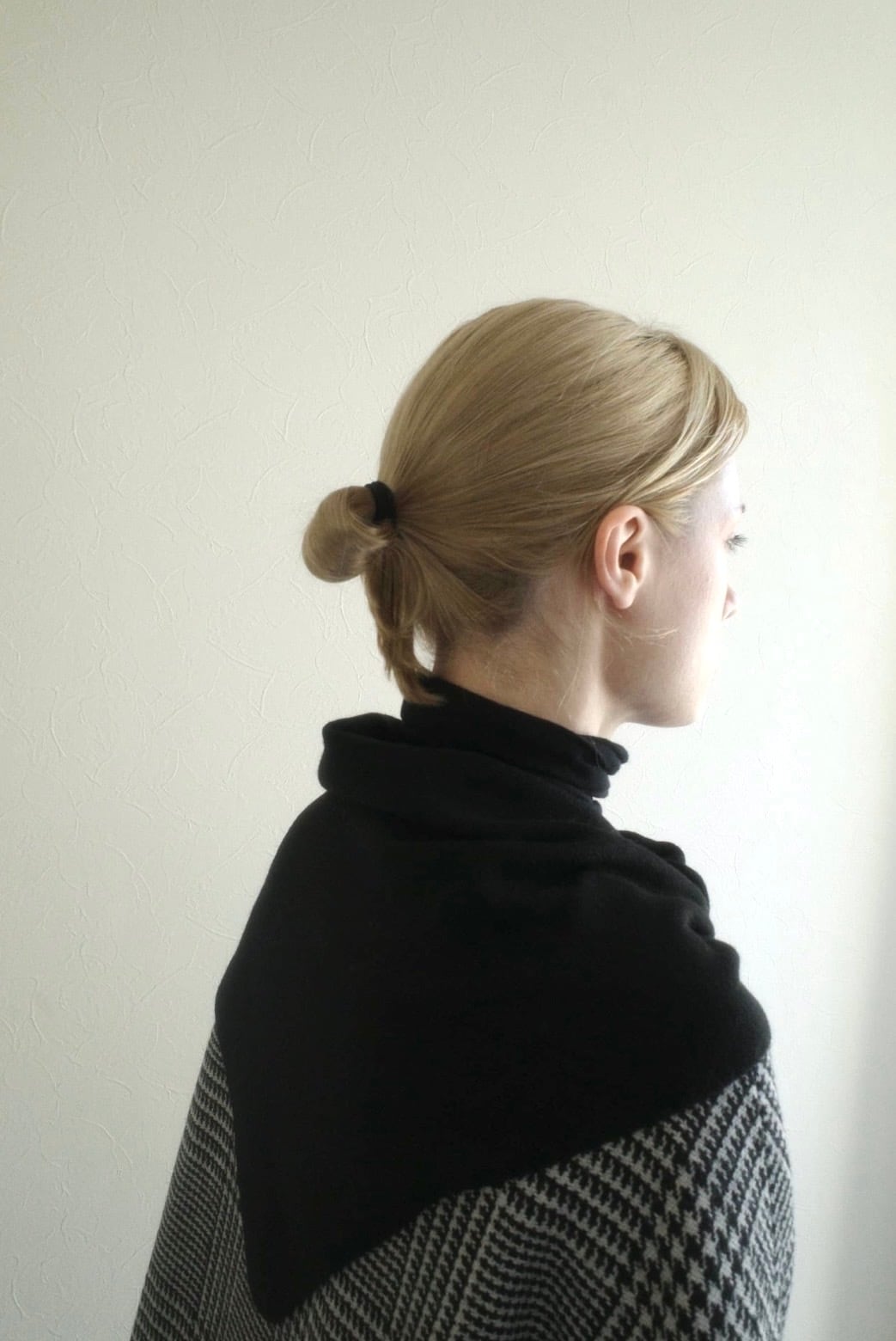 cashmere mix scarf (black)