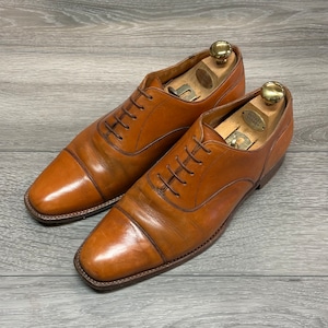 ZINTALA BROWN CAP TOE LEATHER SHOES 《 5 》