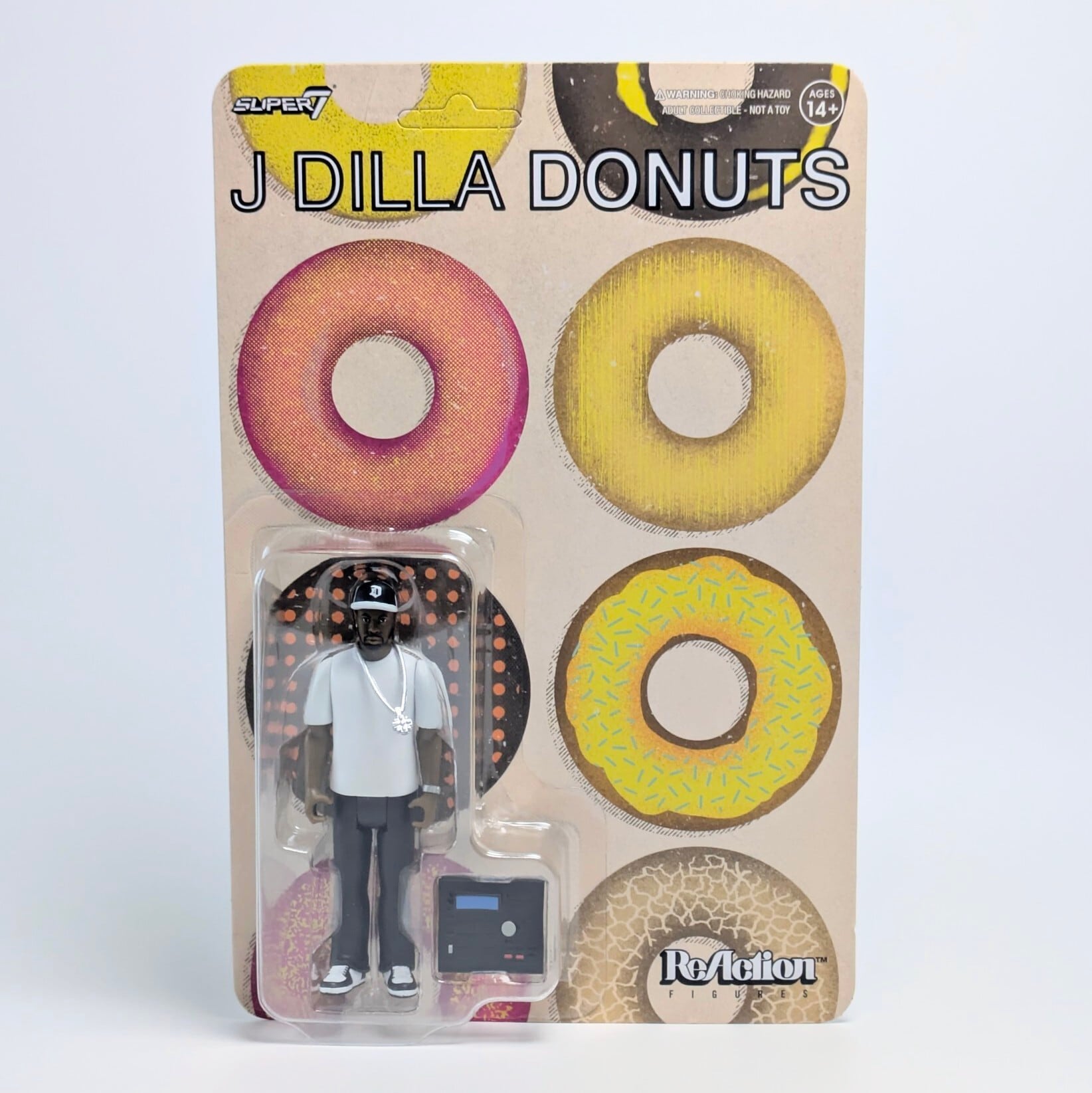 【 スーパー7 ReAction Figures 】J DILLA ジェイディラ Donuts ドーナツ アルバムカバー ver. / SUPER7 /スーパー7〚アメリカン雑貨 アメトイ〛