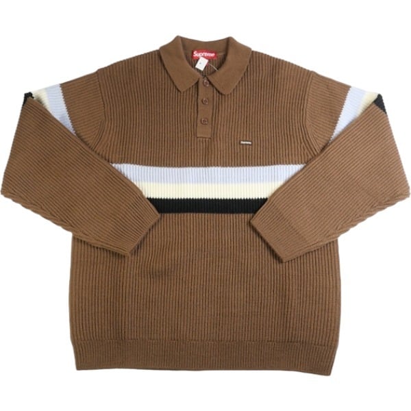 Supreme Small Box Polo Sweater 茶色 S