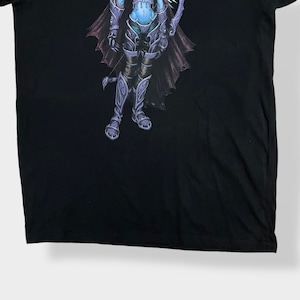 【LOOTWEAR EXCLUSIVE】企業系 Tシャツ t-shirt ブリザード エンターテイメント ゲーム 開発会社 Blizzard Entertainment プリント イラスト キャラクター スカル ゲームキャラ 半袖 黒 LARGE us古着