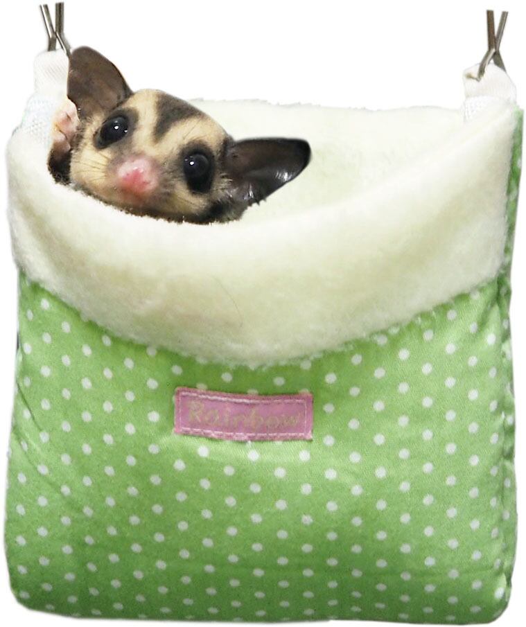 【小動物】 あったかミニポケット 水玉ブルー/水玉グリーン