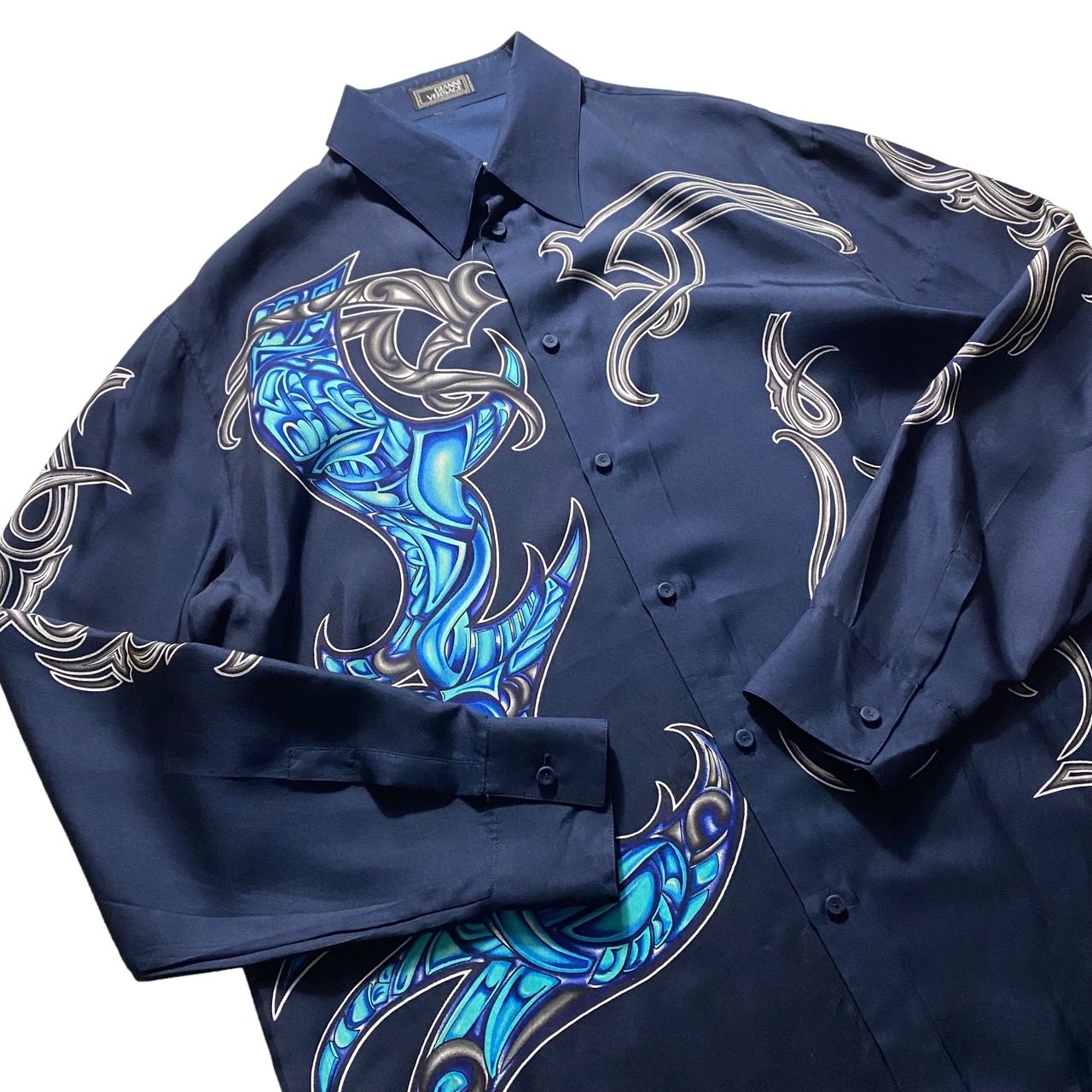 vintage GIANNI VERSACE tribal pattern silk shirt
