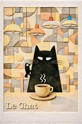 George Bayer "Le Chat and the Morning Cup of Coffee" 3/3