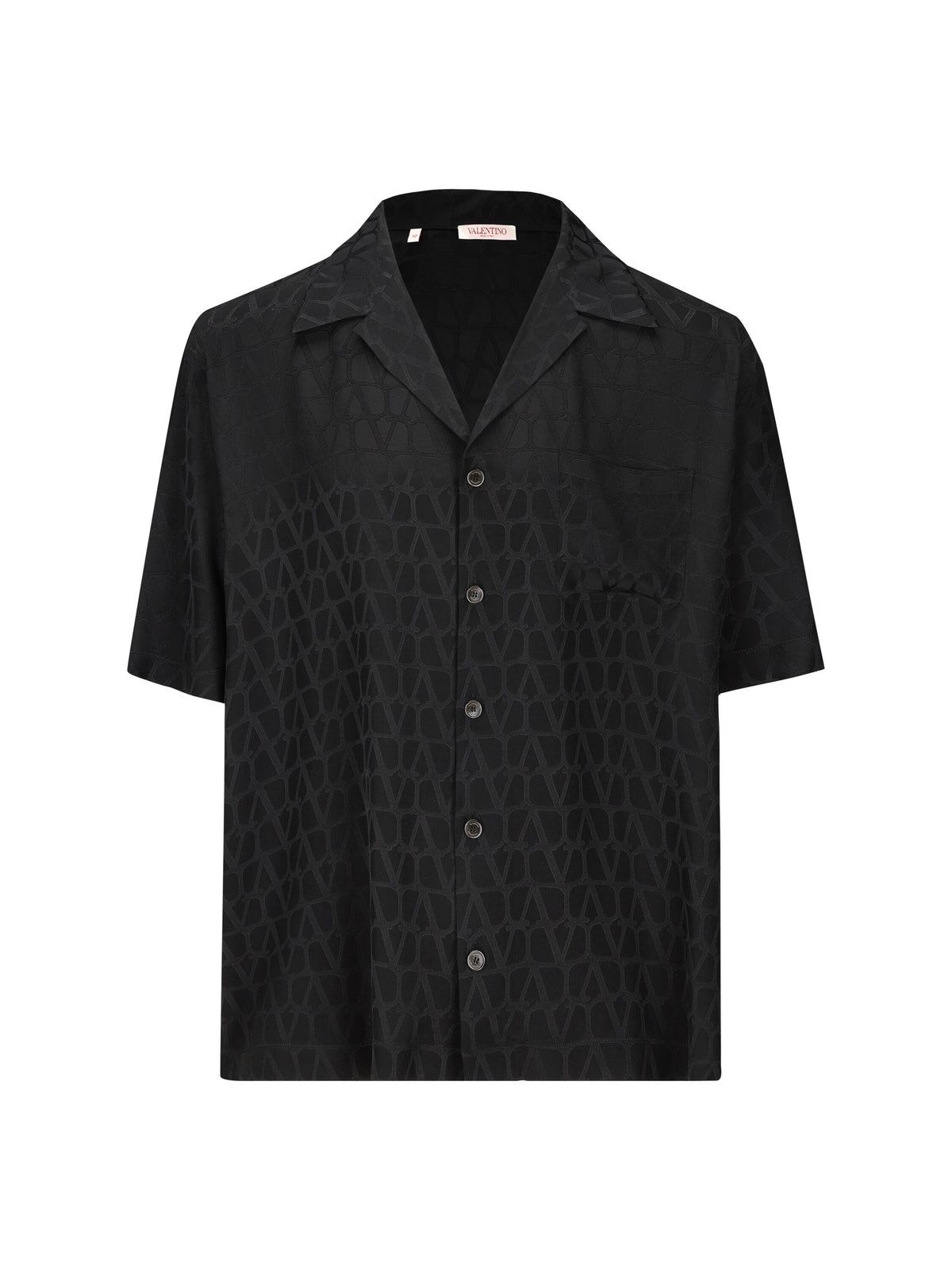 【新品】VALENTINO GARAVANI ヴァレンティノガラヴァーニ メンズ シャツ シルク ブラック AAA909V1MXM