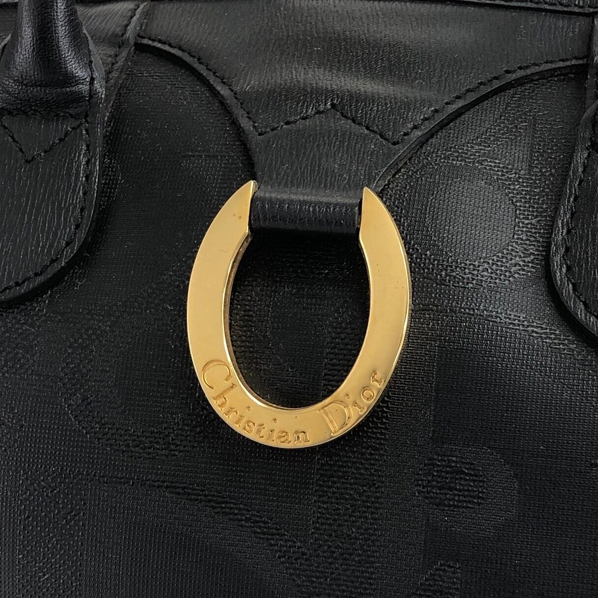 Christian Dior クリスチャン ディオール ハンドバッグ ブラック ロゴ