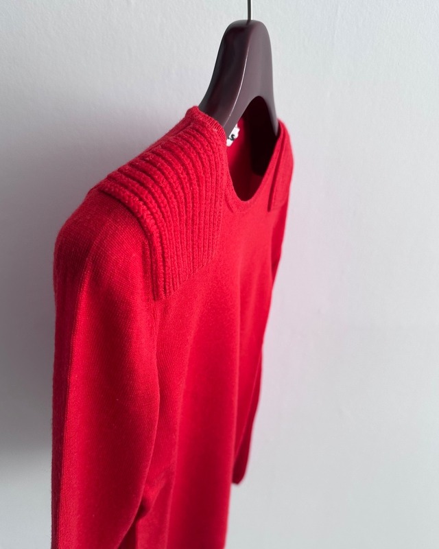 JIL SANDER　RIBBED PATCH WOOL  KNIT TOP