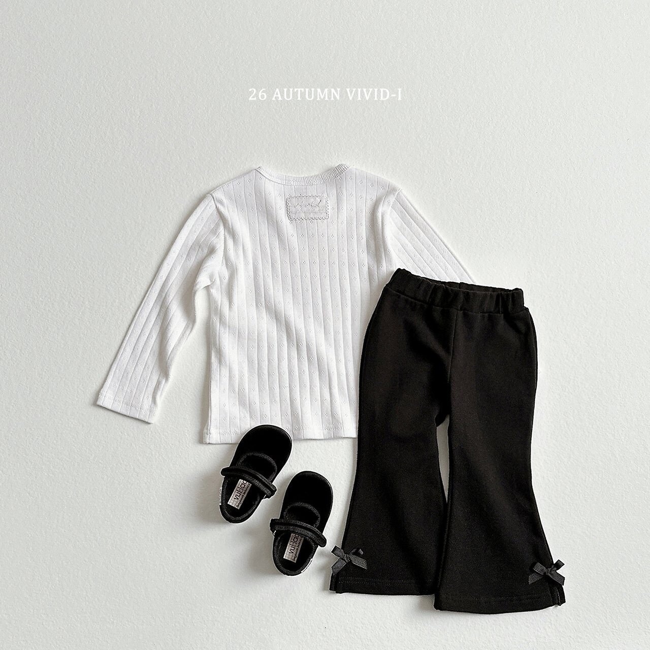韓国子供服 / VIVID-I / 26Autumn / アイレットTシャツ / キッズ服 / ジュニア服 / 秋服 *XS~JM*