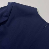 90s Christian Dior PRET-A-PORTER クリスチャンディオール フリル 長袖 ワンピース 9/ネイビー レディース フォーマル ビンテージ