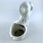 陶器人形　マッチかす入れ　小物入れ　帽子をかぶった女の子  19otd36-2