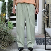 wide 3tuck color slacks light green