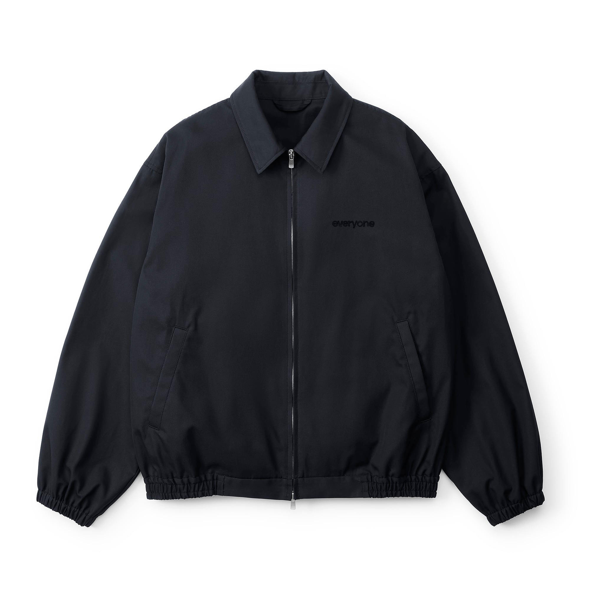 ピ*リ様 everyone nylon silk oversized jacke everyone spring 2025 nylon silk oversized harrington jacket (BLACK