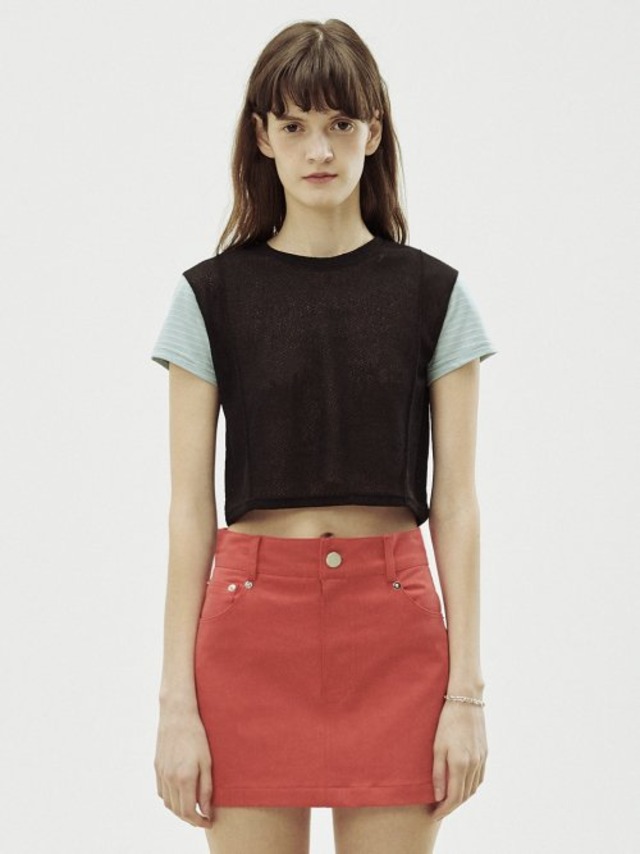 [SINOON] COLOR BLOCK T-SHIRT