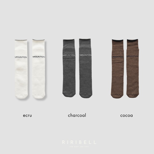 【MOUN TEN.】MOUN TEN. logo tube socks / for kids~adult