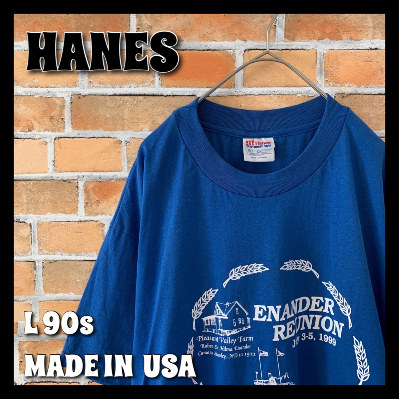 【HANES】90s ヴィンテージ Tシャツ L アメリカ古着