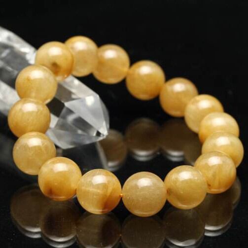 ルチルクォーツ ブレスレット 13mm おまかせ便 211-4018