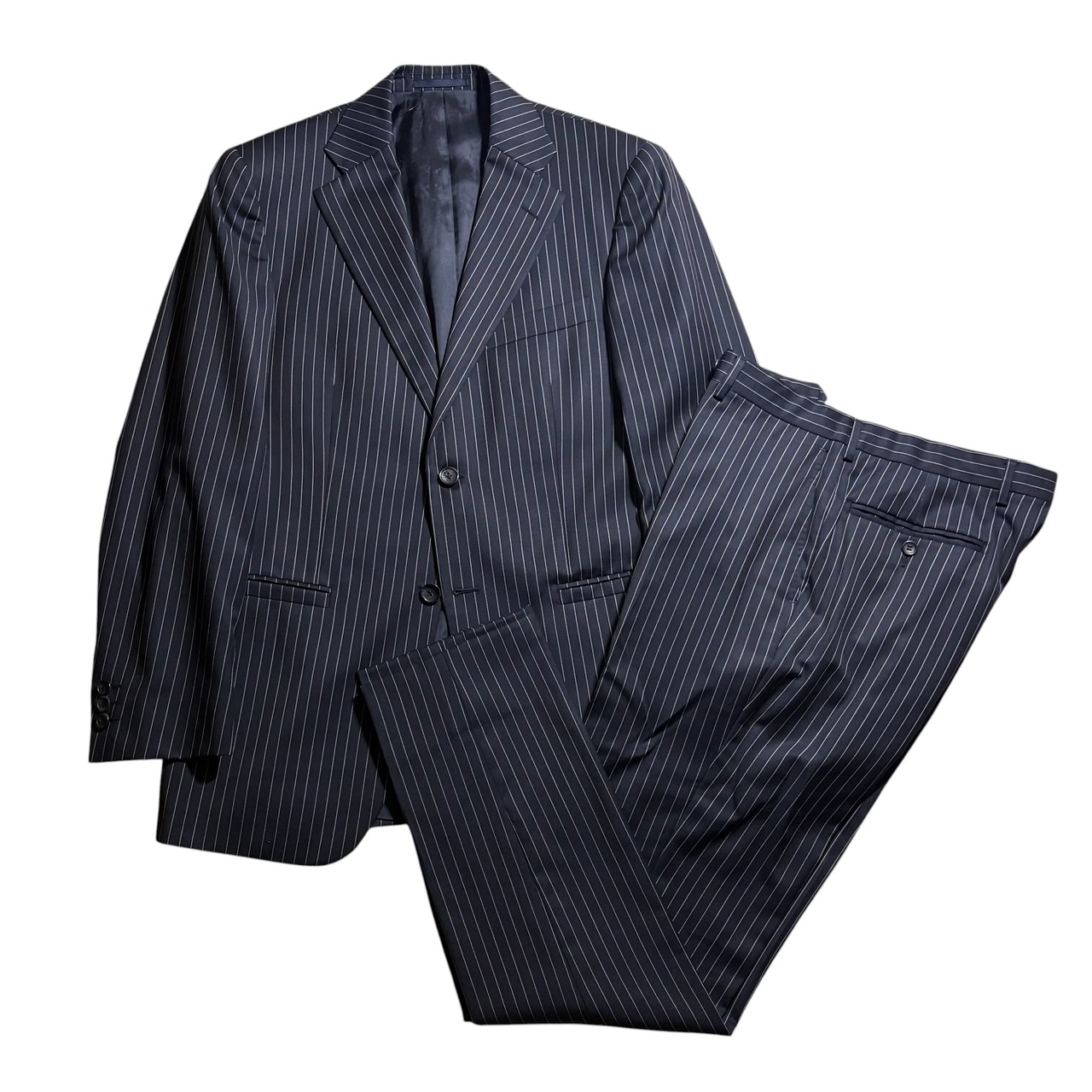 VERSACE COLLECTION stripe wool suits set-up