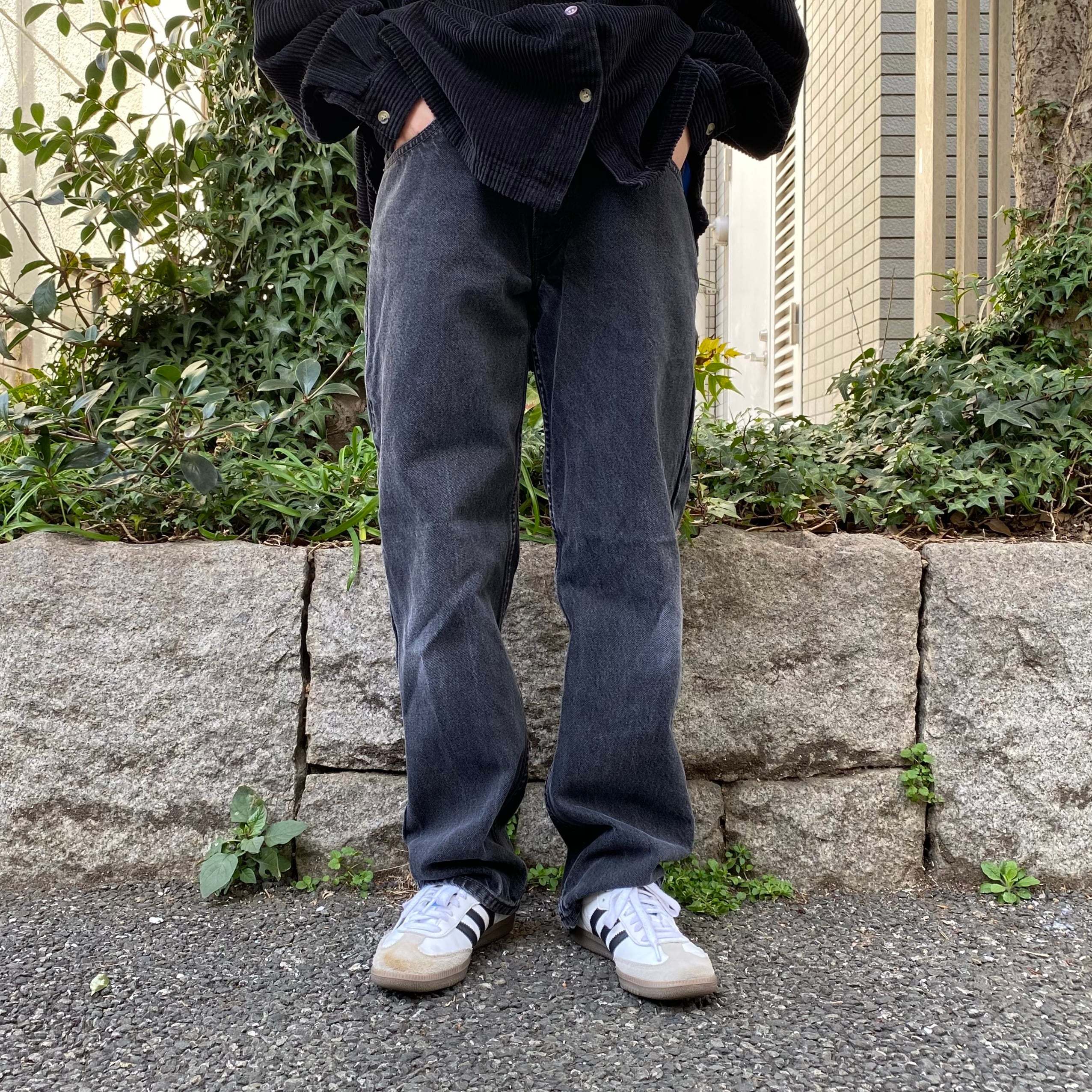 LEVI'S550 Washed black バギーパンツ-