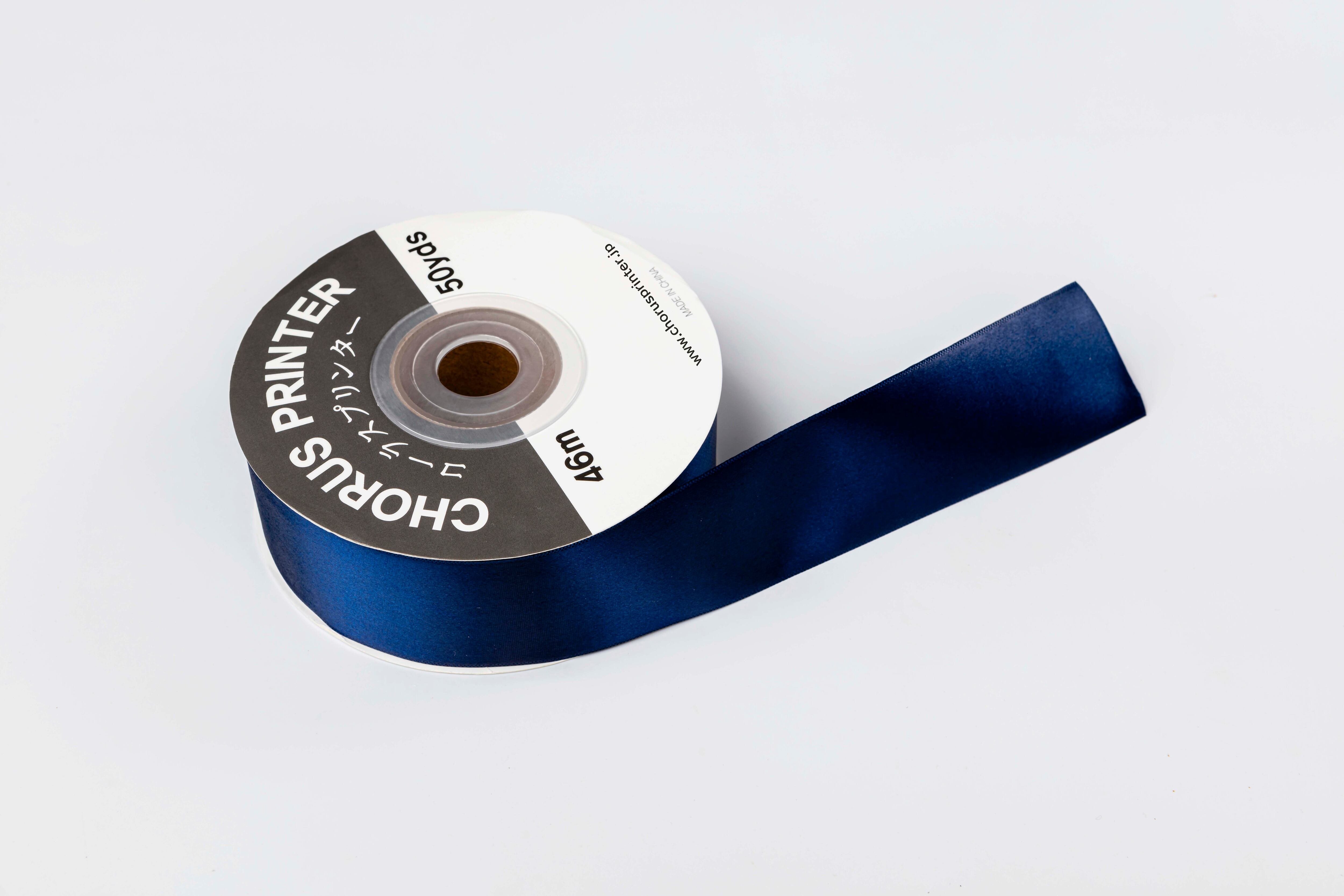 コーラスリボン ネイビー4㎝×46m(1m@55円)プリンター専用