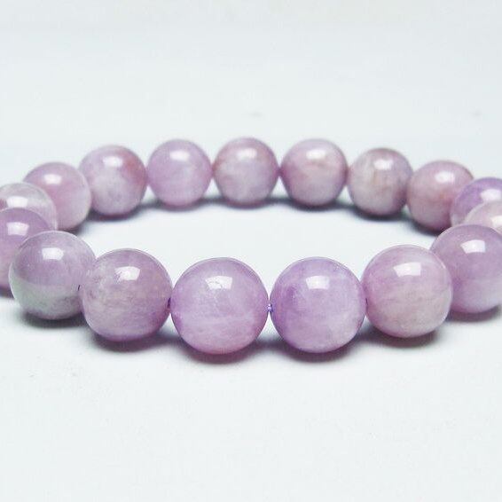 クンツァイト ブレスレット 12mm ミルキークンツァイト ブレス 一点物 メール便可 [M便 1/10] 111-46447