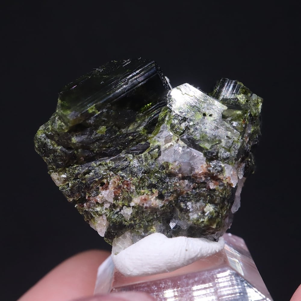 エピドート 緑簾石 クォーツ水晶 9.7g EPD076 原石 鉱物 天然石