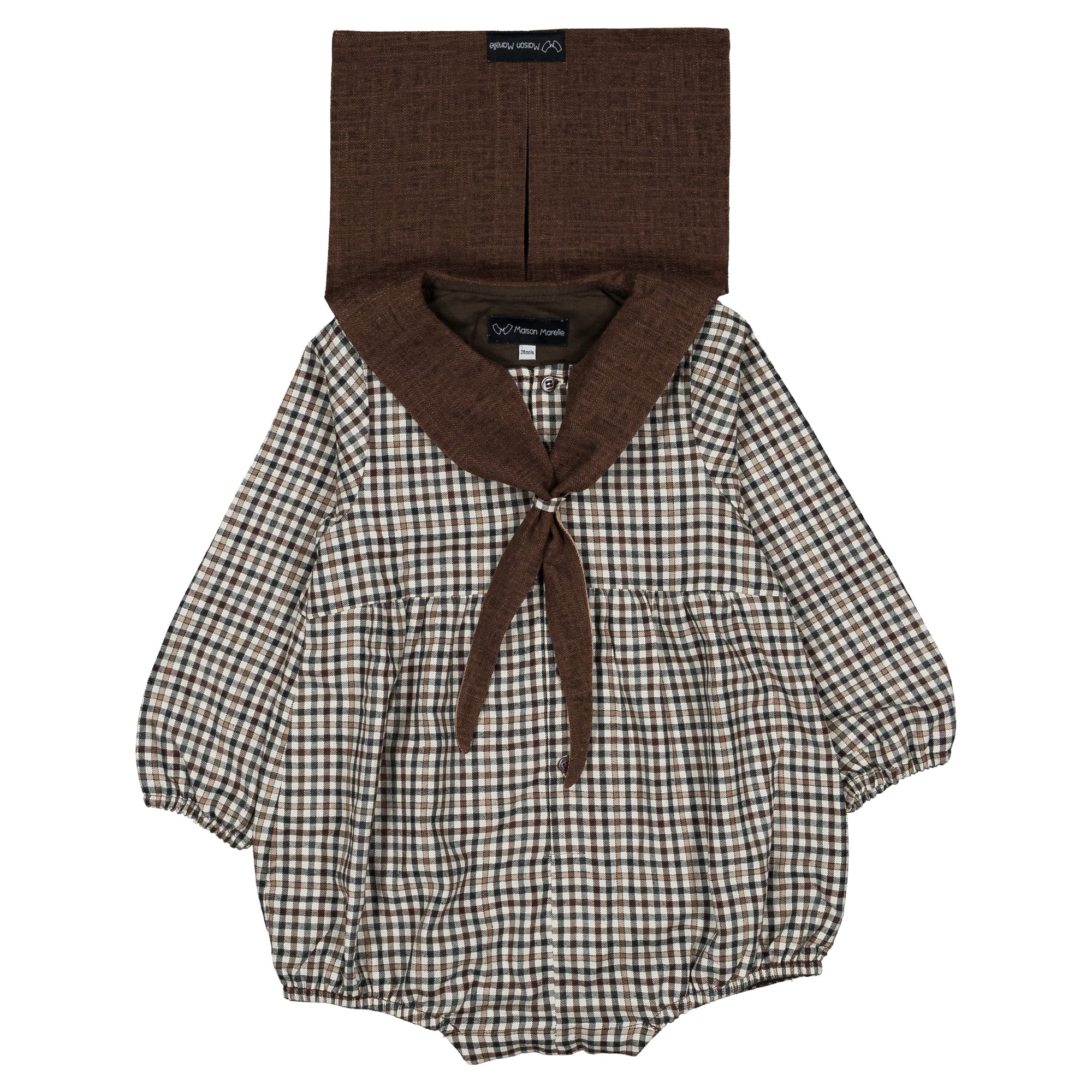 Maison Marelle / Romper CAMBON - brown collar | cocoiro