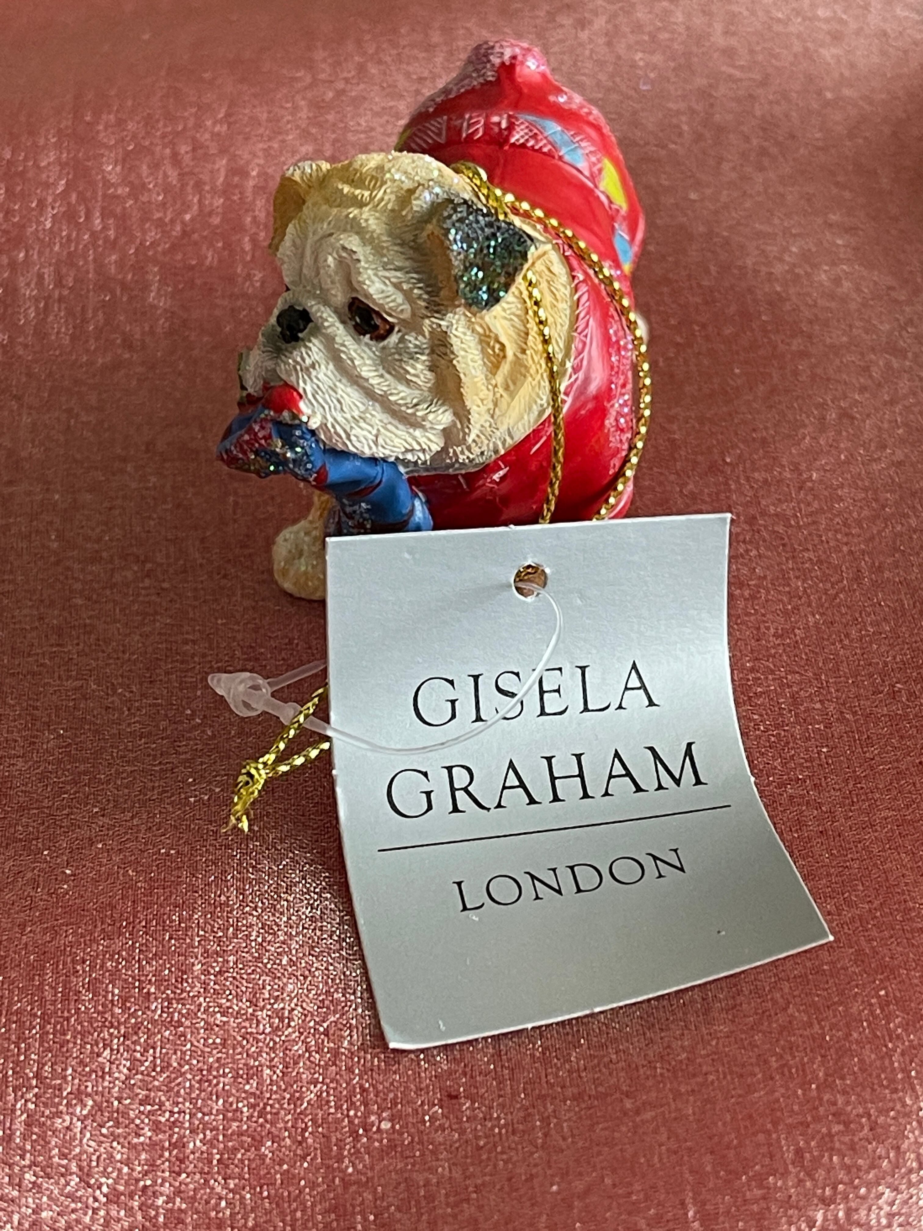 『GISRLA GRAHAM』London 靴下を咥えたフレンチブルドッグ　 オーナメント　イギリス製