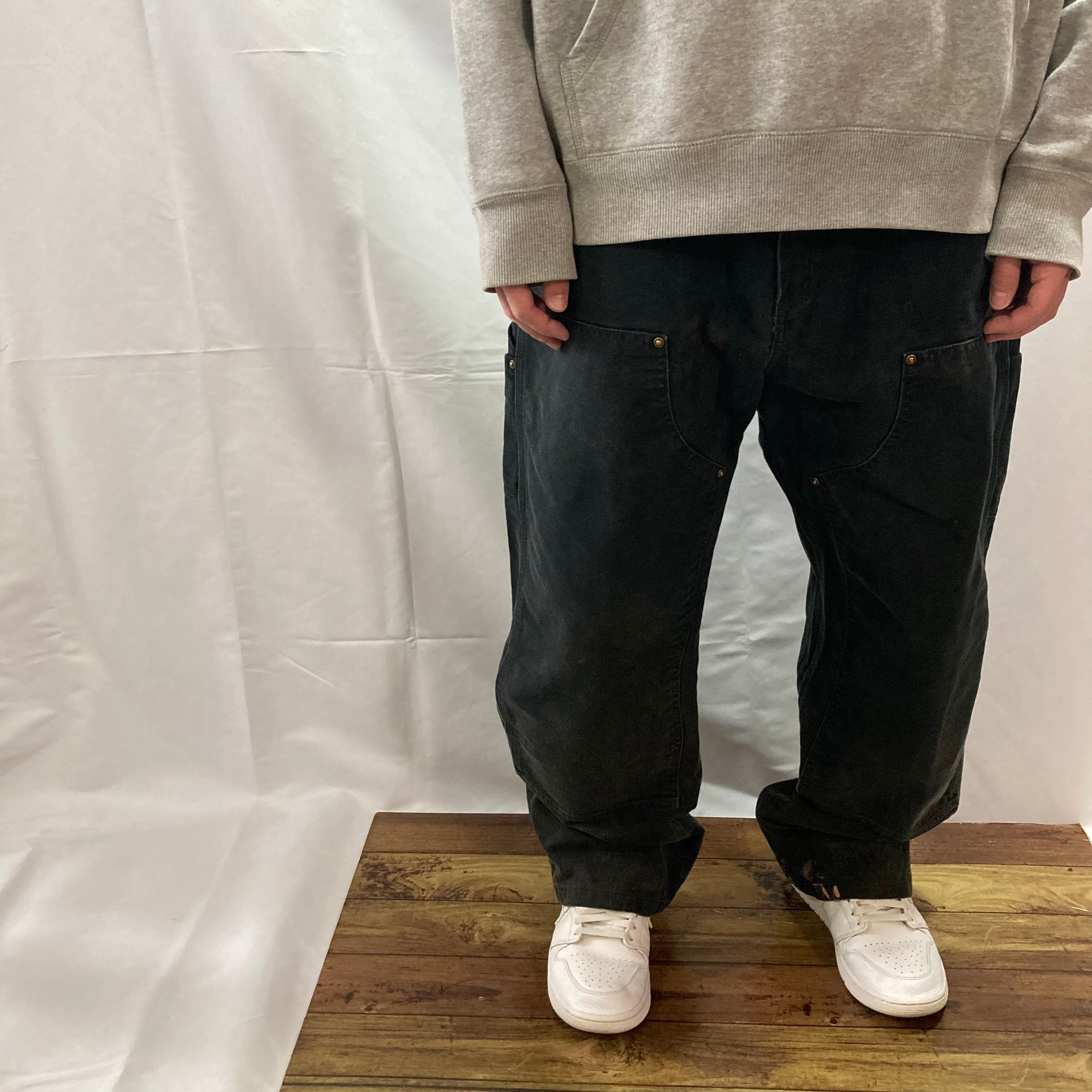 【carhartt】Duck Painter Pants “Double Knee” W38×32 カーハート ダブルニー ペインターパンツ  ワークパンツ ブラック ダック地 ゆるだぼ ビッグシルエット オーバーサイズ アメリカ USA 古着