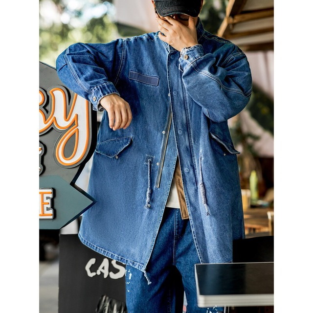 Denim Loose Coat Jacket【G0978】