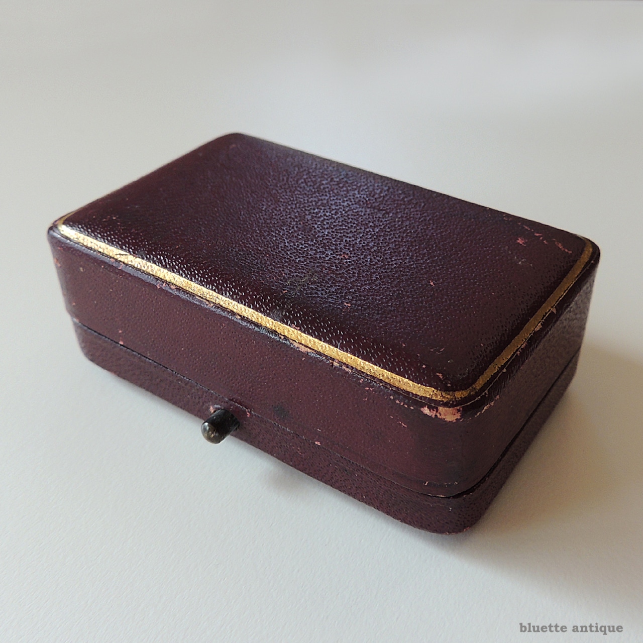 英国アンティークジュエリーケース H. V. Plymsell グリーンベルベット