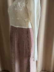 country gingham check set dress-5236-4