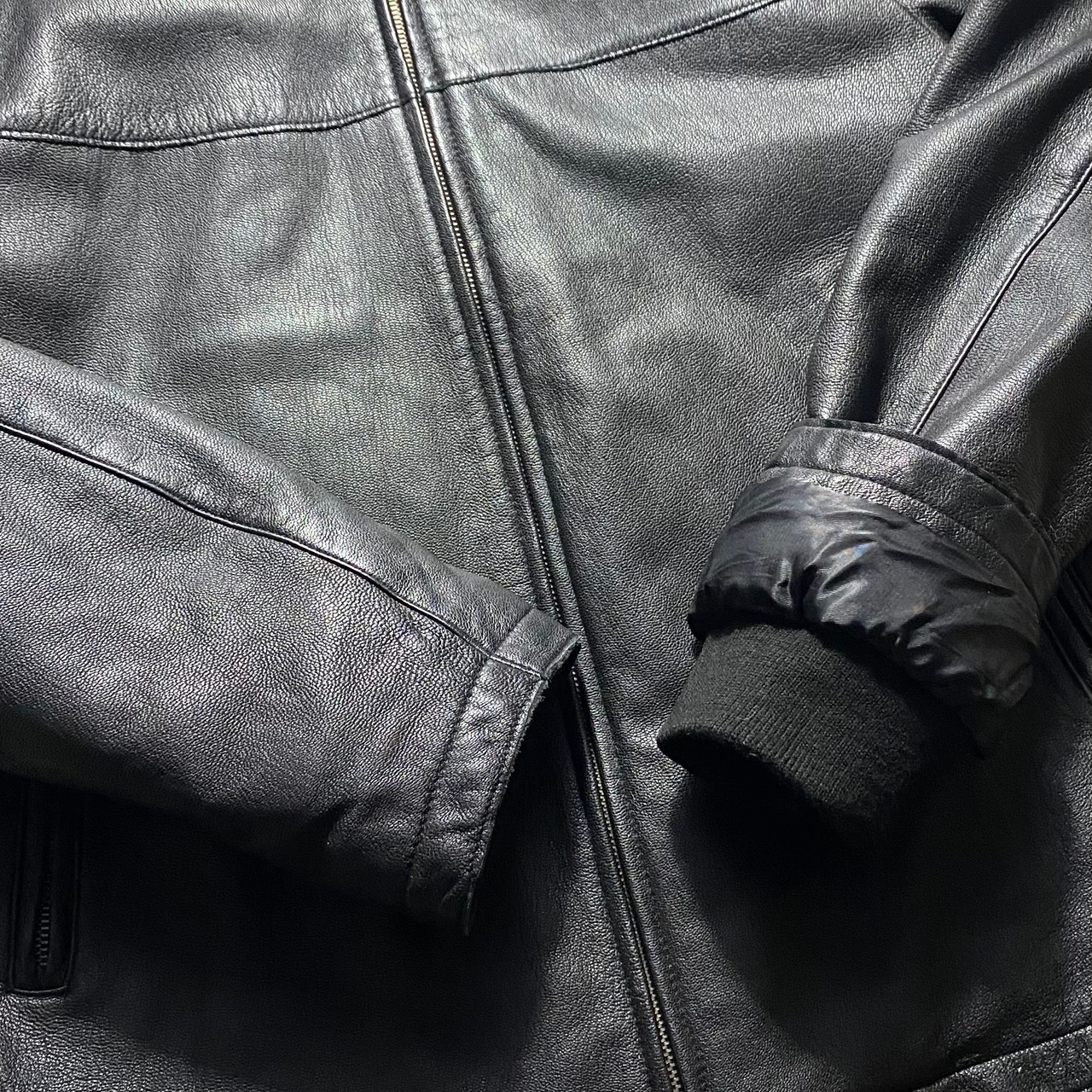 vintage VERSACE SPORT logo print black leather jacket