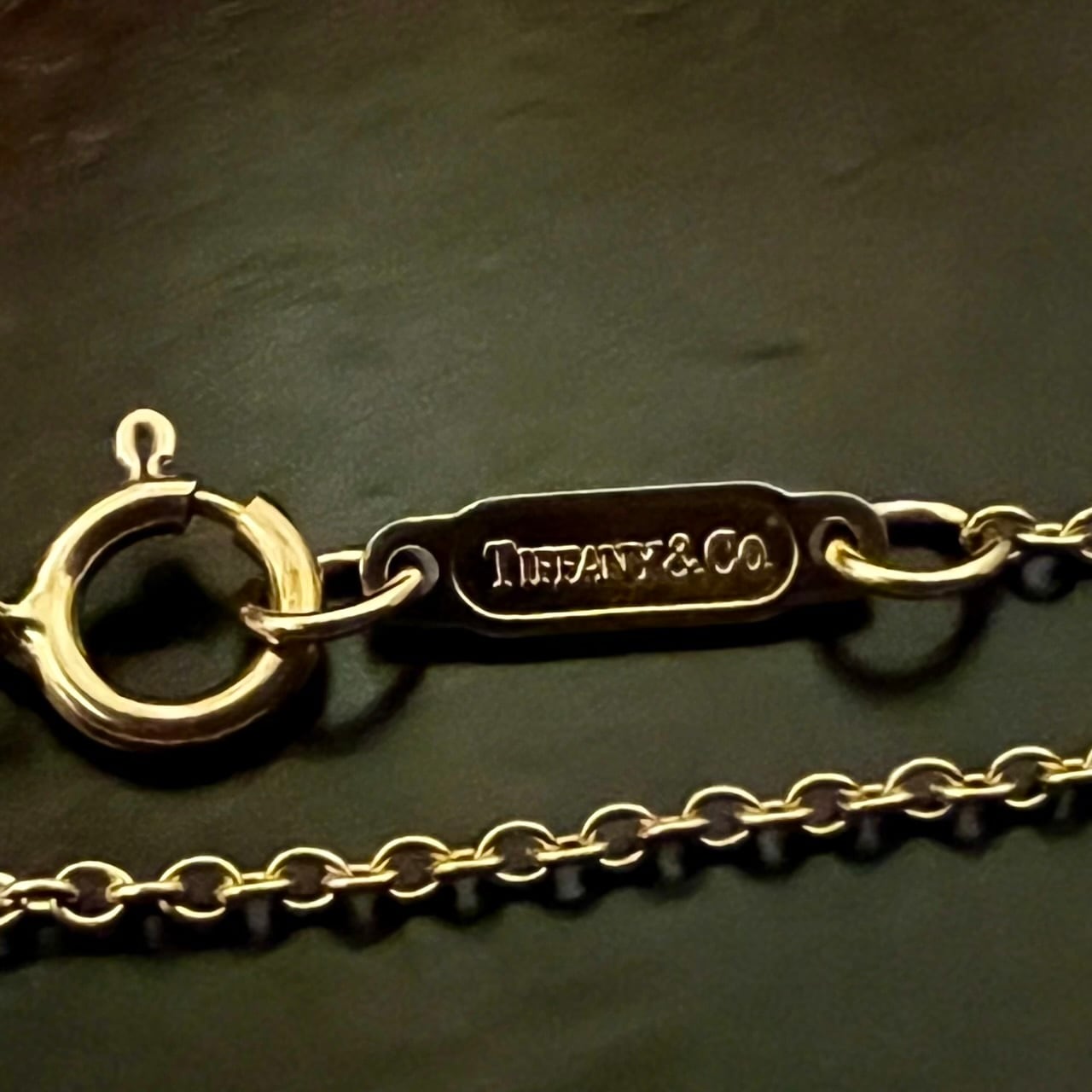 VINTAGE TIFFANY & CO. 14K Gold Engine Turned Cross Pendant