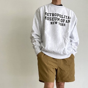 Met Campus Champion Sweatshirt　メトロポリタンミュージアム オリジナル チャンピオン リバースウィーブ スウェットシャツ【80045010-grey】