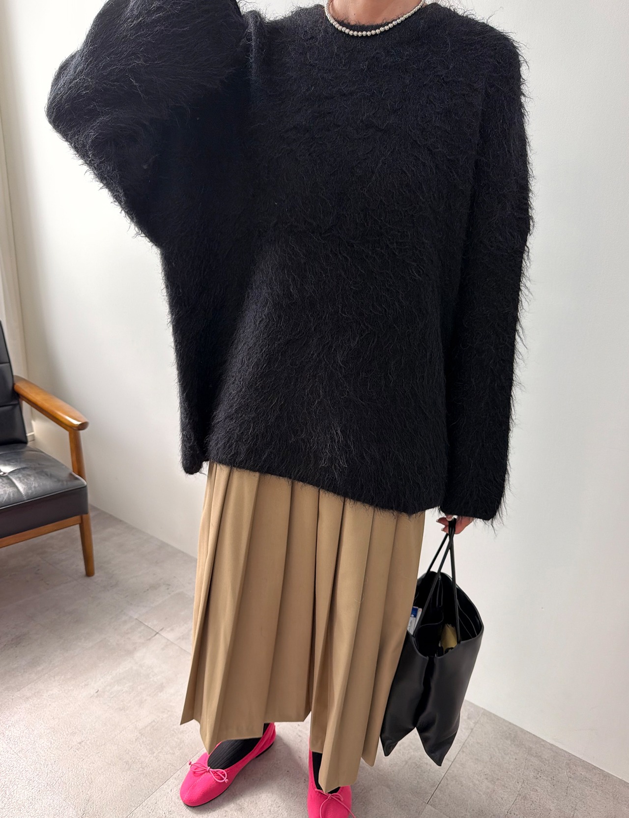 【新作5％OFF・3日間】Over-fit Huwa-Huwa Knit_6colors