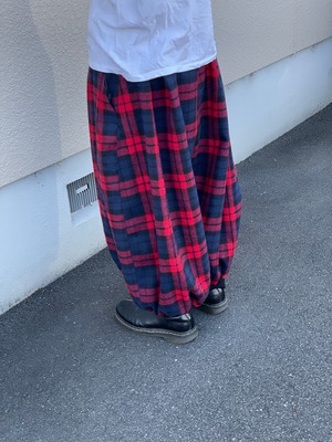 UNFINISHEDチェックカボチャロングパンツ