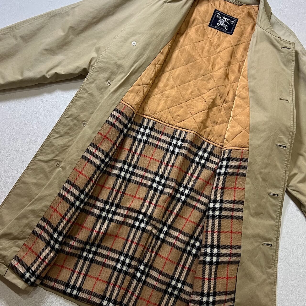 80s〜90s UK Burberry Burberrys' ノバチェック チンスト ライナー