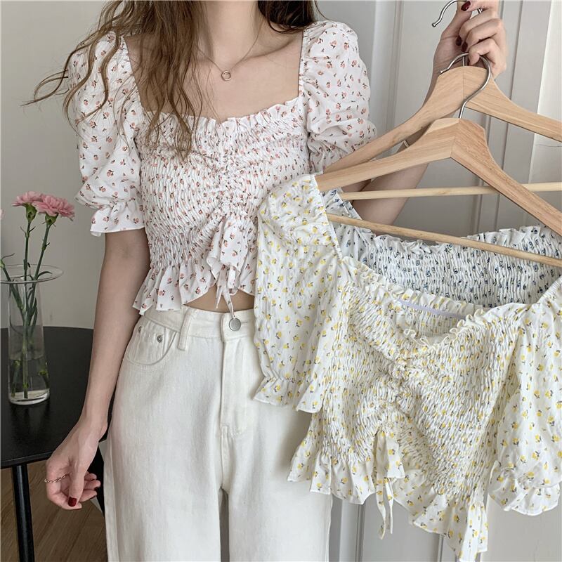 フローラルシャツ サマー薄手スリーブ 夏物 花柄 1号婦人12123743516