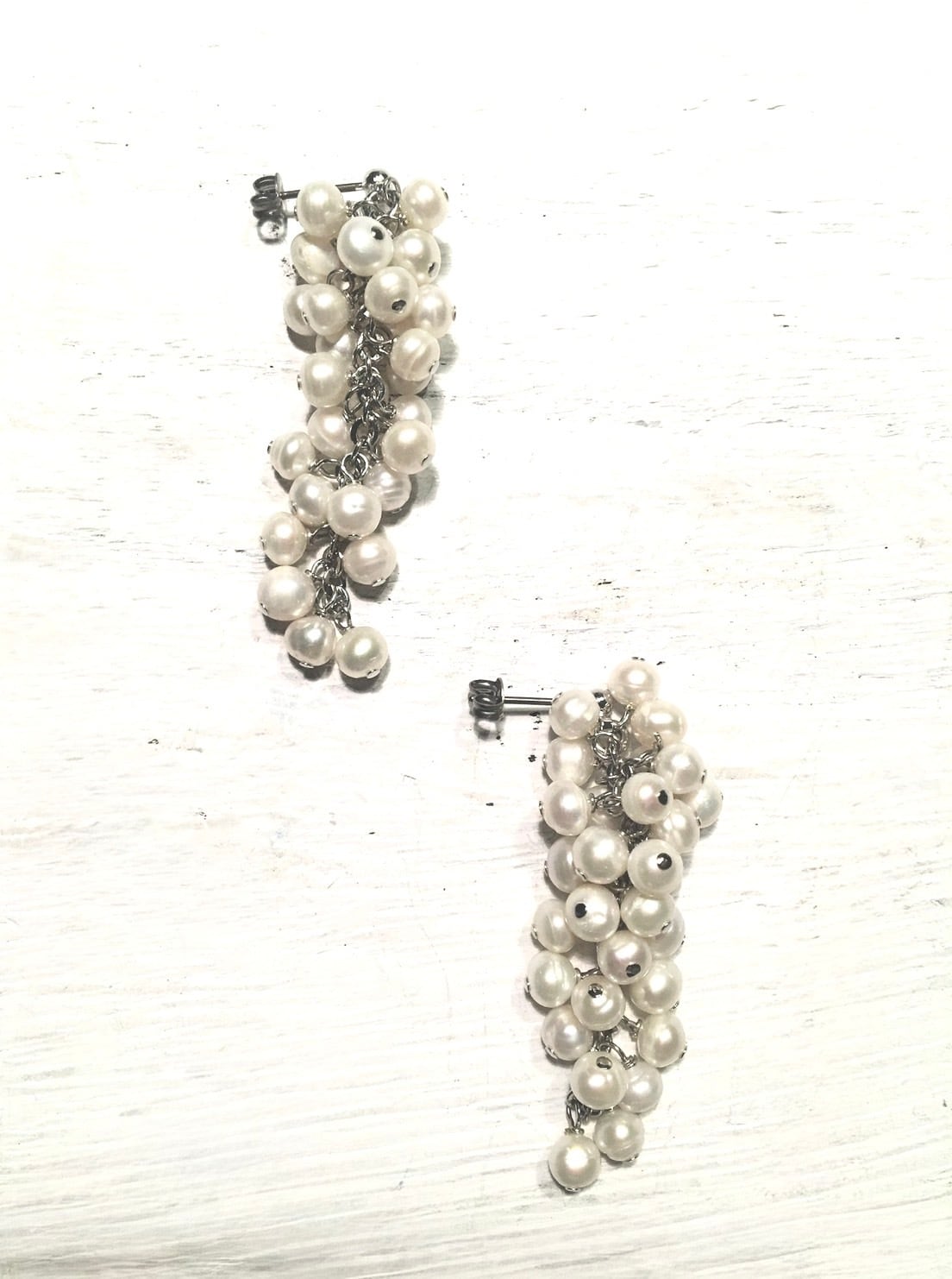 fresh water pearl raindrops earrings