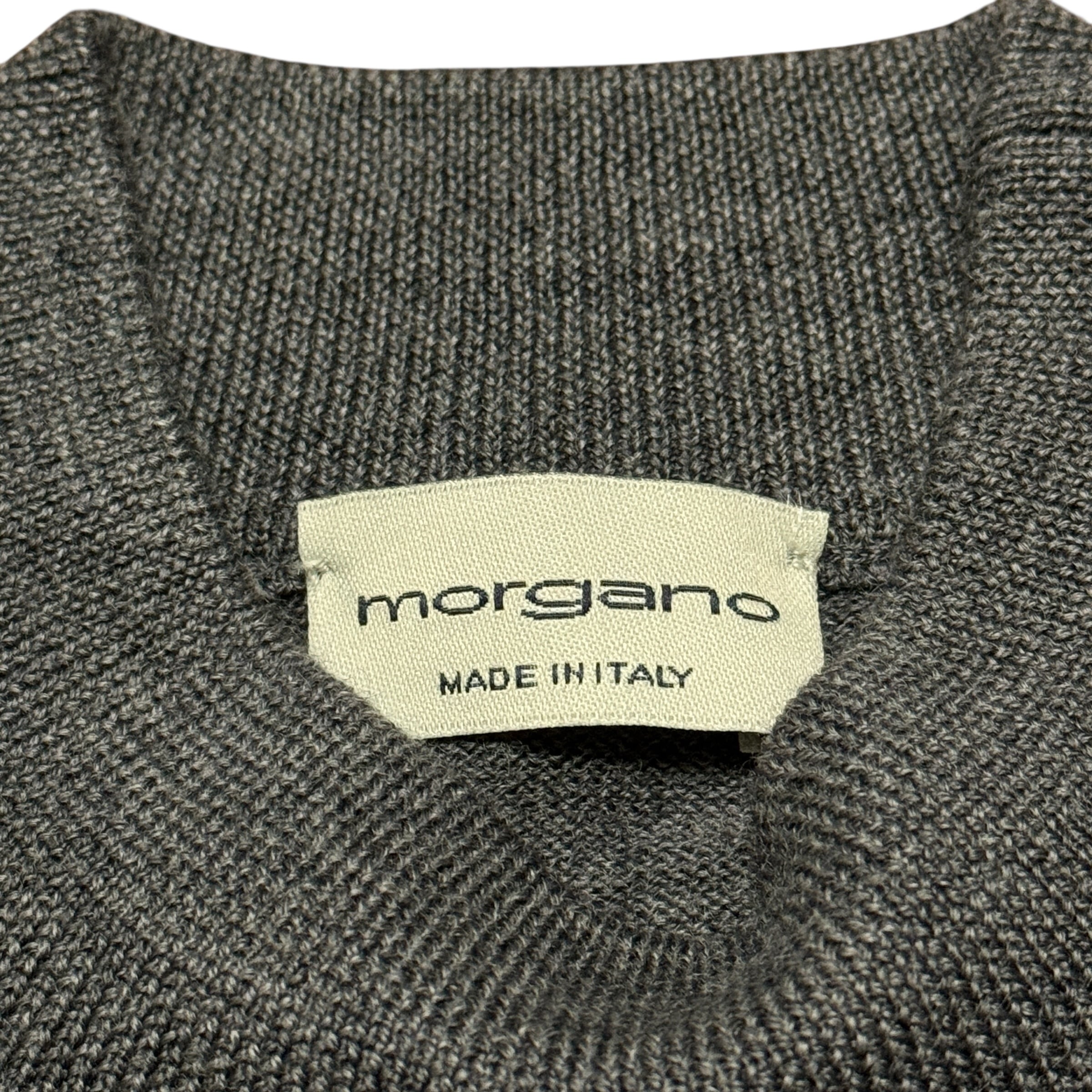 MORGANO モルガーノ 21ゲージ モックネック ニット グレー メンズ 48 L