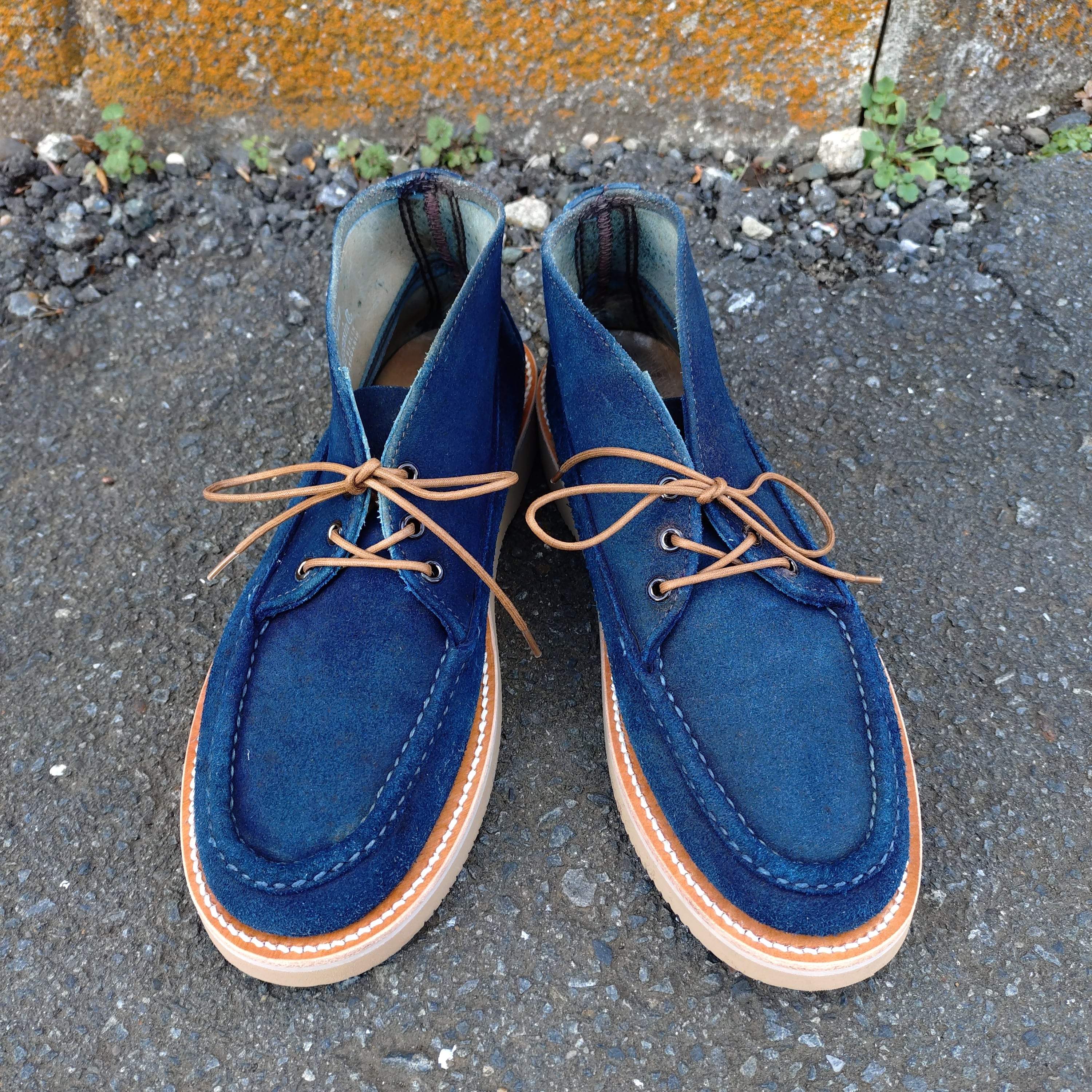 RUSSELLMOCCASIN チャッカブーツ　カスタム ラッセルモカシン スポーティングクレイチャッカ 藍染 カスタム