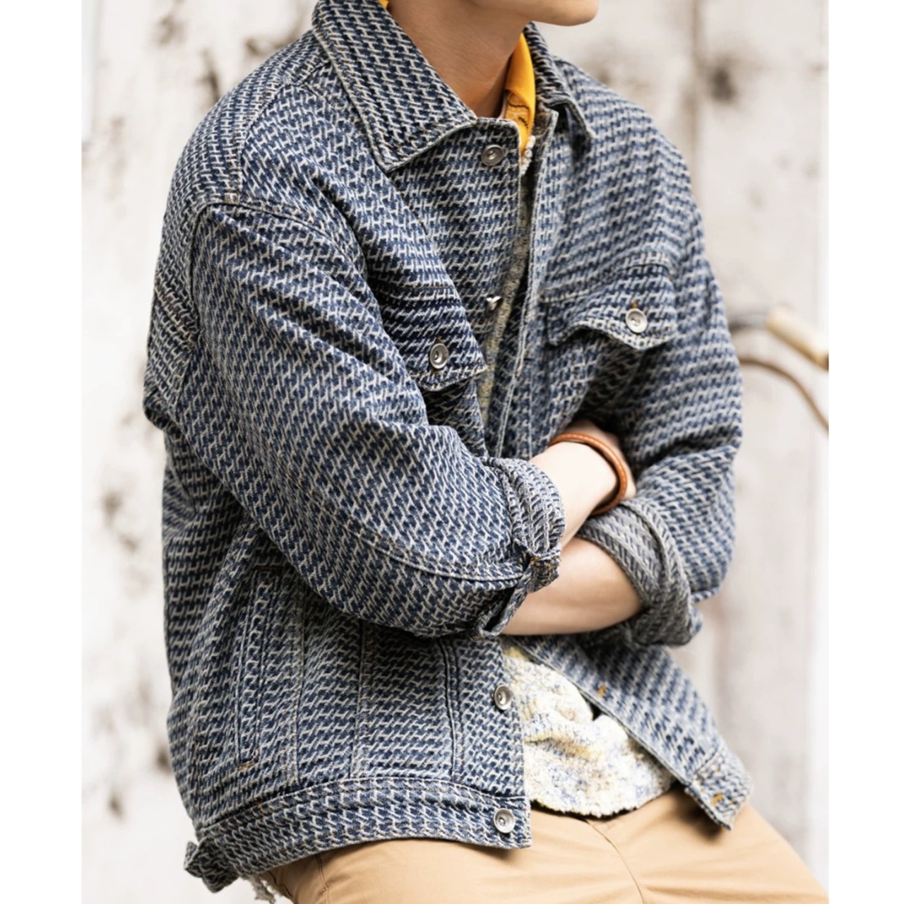 Jacquard Woven Denim Jacket ◇H0391