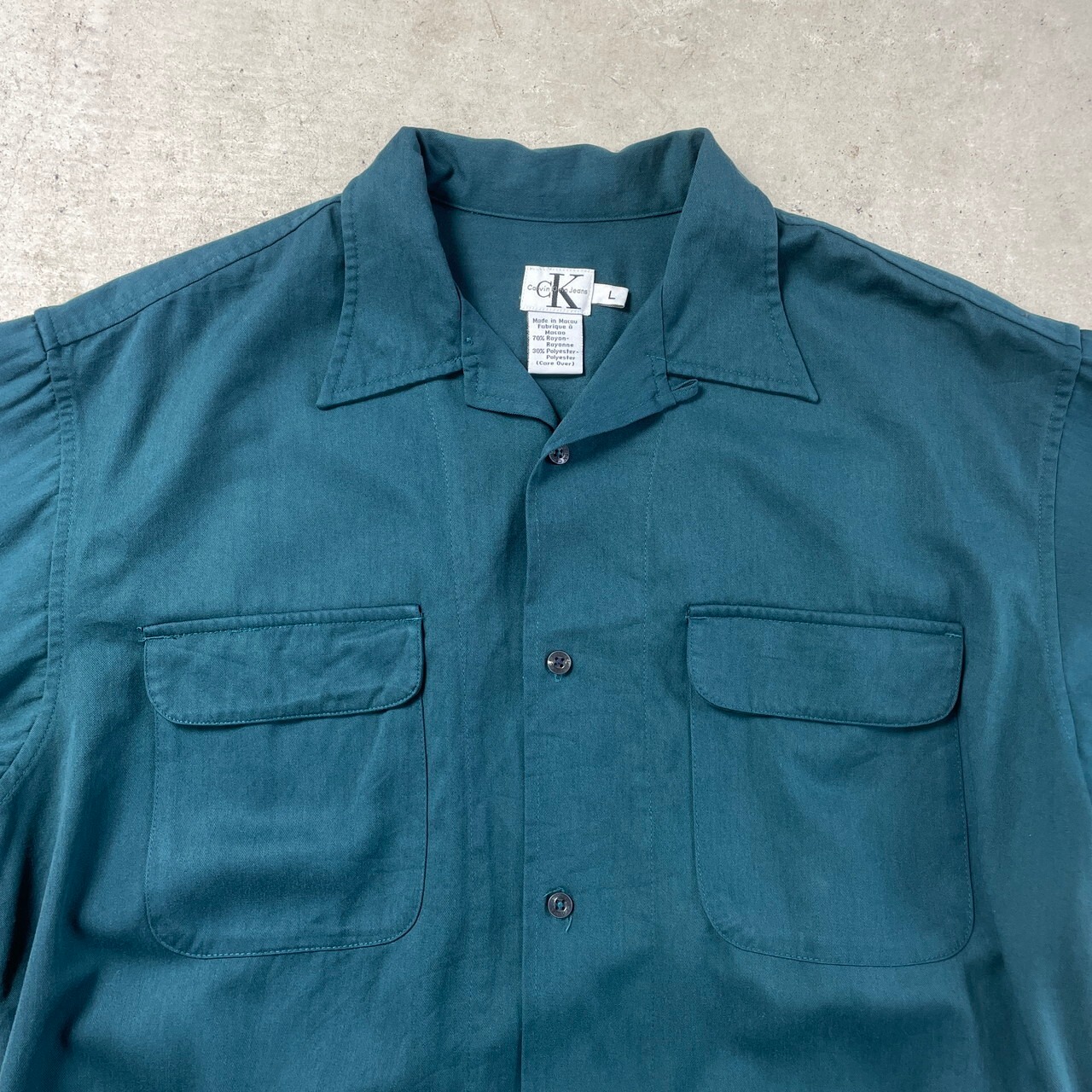 90年代 Calvin Klein Jeans カルバンクライン オープンカラーシャツ 