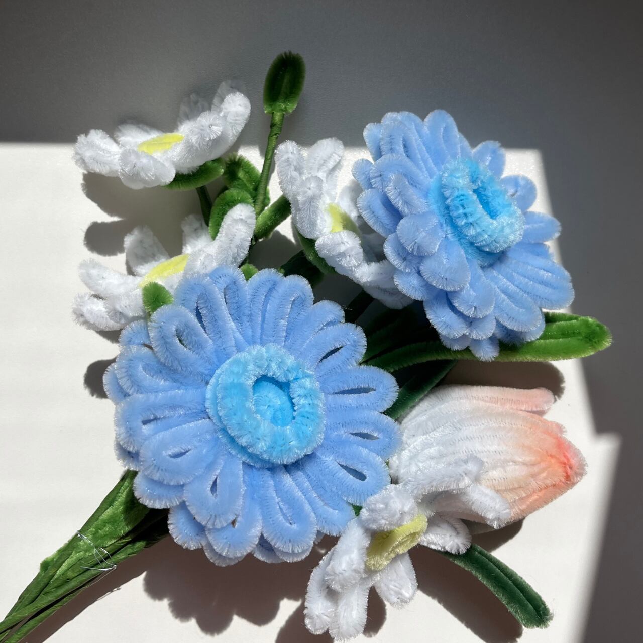 受注生産】Blue bouquet 【モールフラワー5本】 | Ncot（エヌコット）