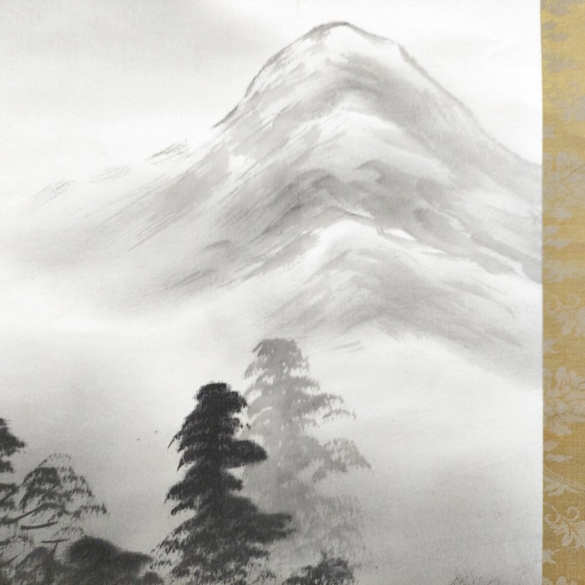 一貫・山水画・水墨画・掛軸・No.230426-04・梱包サイズ80