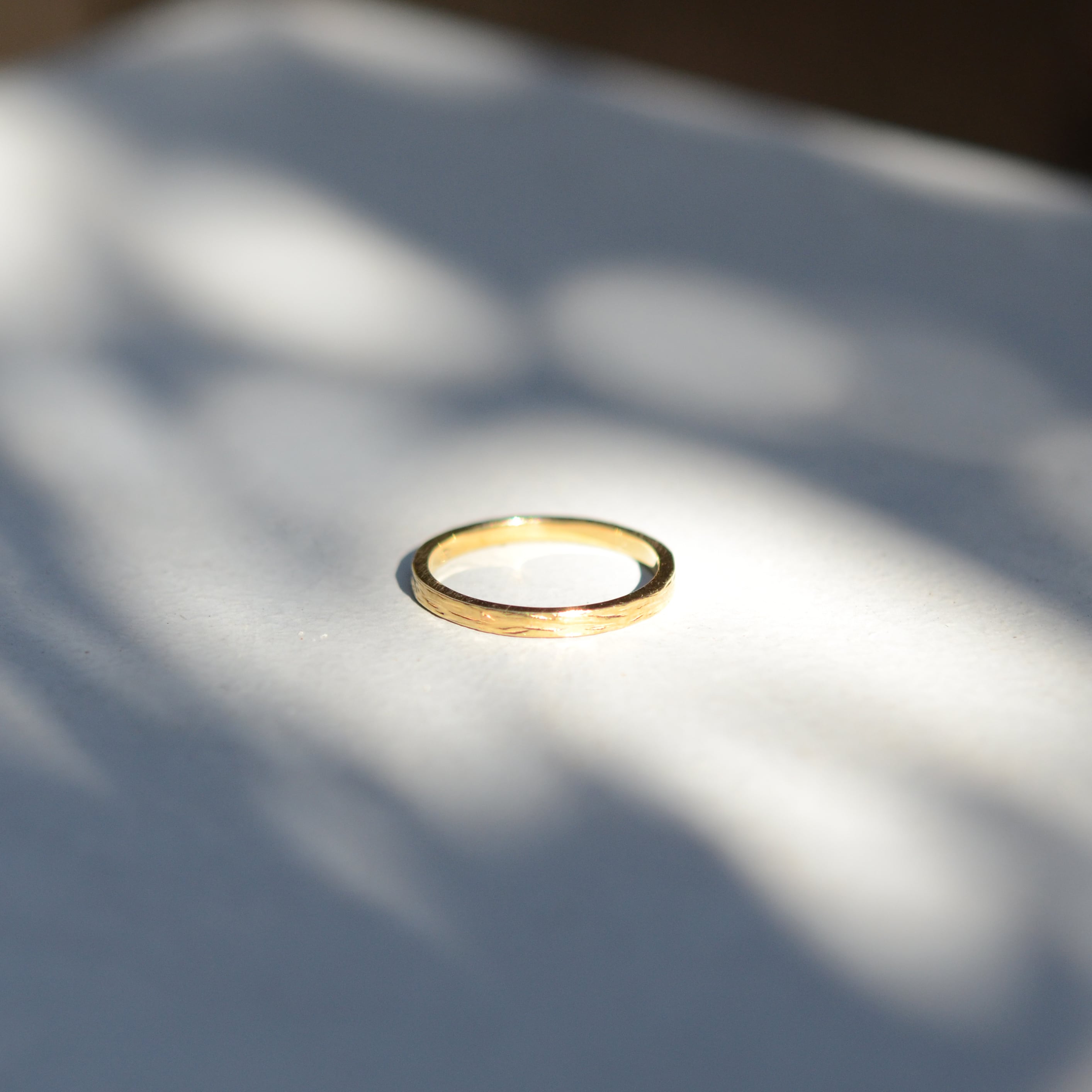 K18 YG〉border ring / flat / 2mm | glanta